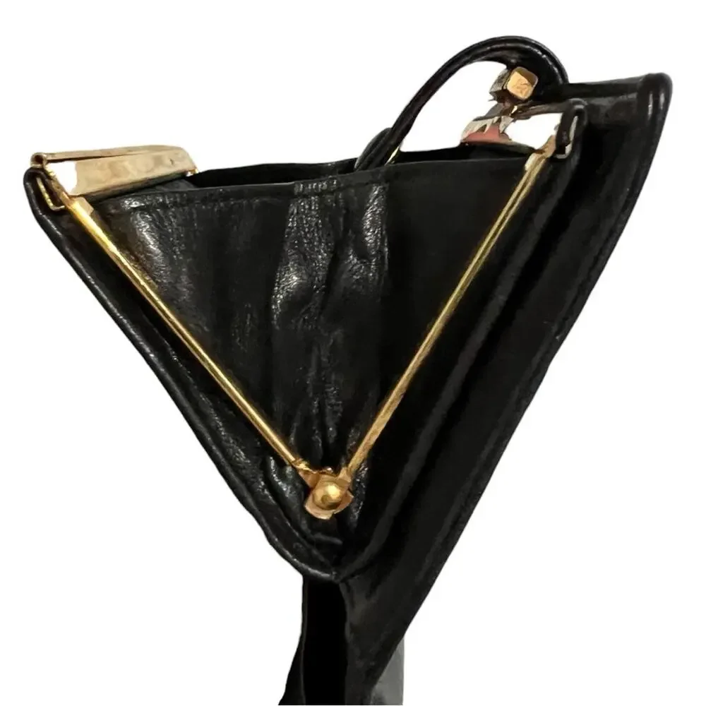 CHANEL Timeless CC Black Lambskin Kisslock Bifold Wallet